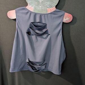 HALARA Midnight Blue Cut-Out Crop Top